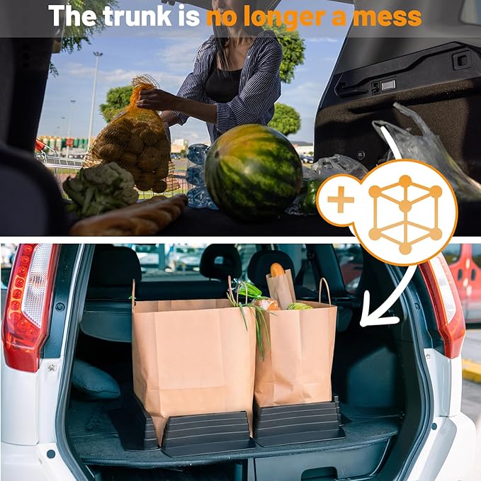 Colingmill 4 Pcs Car Trunk Storage Organizer Blocks for Felt Carpet Free Association Trunk Organizer Multipurpose Containment System