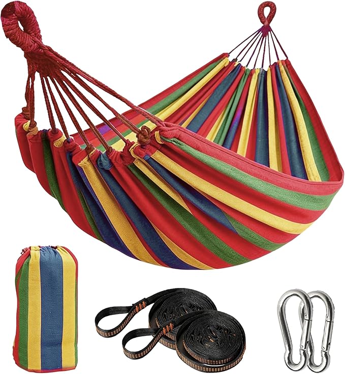 Outdoor amacas Garden Camping Hammock,Portable Hammock for Patio Yard Garden Backyard Porch Travel