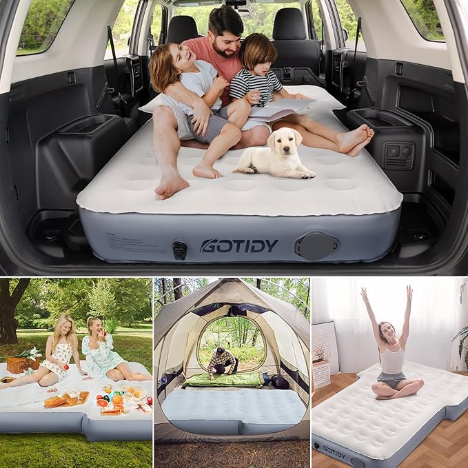 Jeep Mattress with Wireless Air Pump, 10inch SUV Air Mattress Camping Bed for Jeep Wrangler JK JKU JL JLU Unlimited 4 Door Ford Bronco Subaru Forester