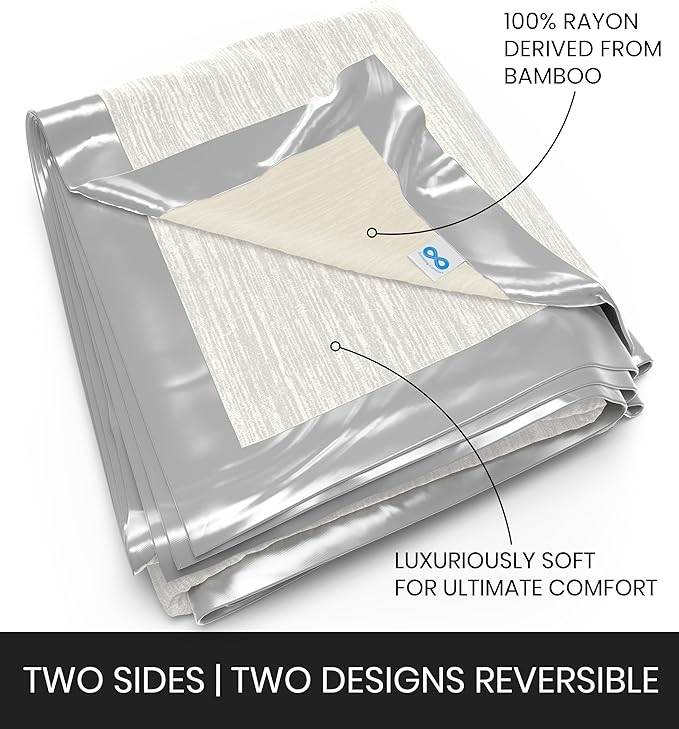 Everlasting Comfort Cooling Blanket for Hot Sleepers - Soft, Lightweight & Breathable Throw Blanket with Easy to Clean Material - Luxury Throws for Hot Flashes & Night Sweats (60"x80")