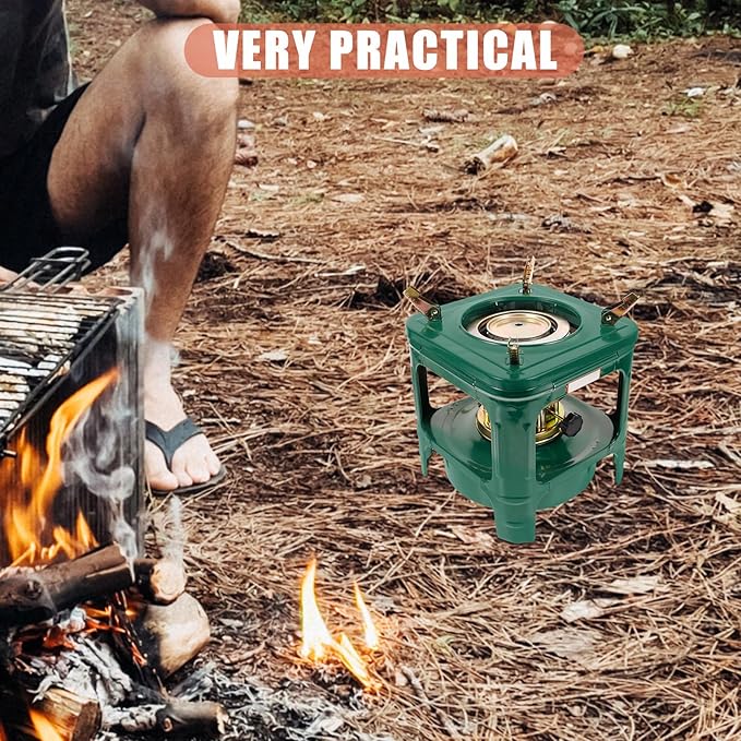 Garneck Outdoor Stove Portable Kerosene Stove – Camping Heater Barbecue Burner for Outdoor Cooking Emergency Heating Hiking Picnic Survival Gear
