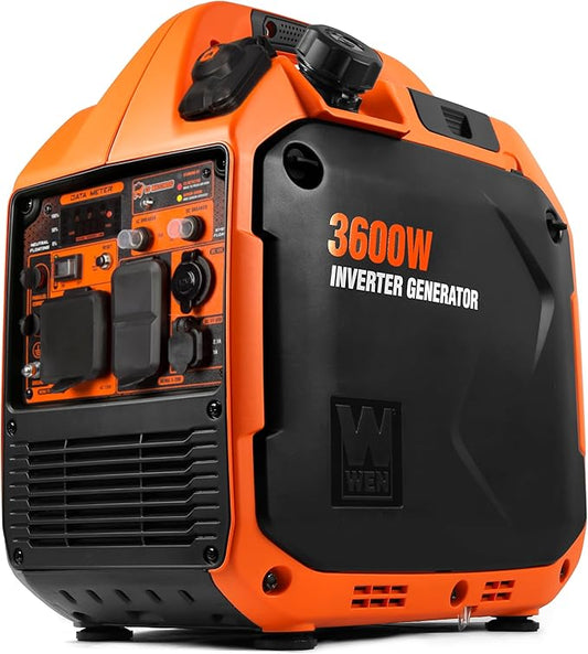 WEN Quiet and Lightweight 3600-Watt Dual Fuel RV-Ready Portable Inverter Generator with Fuel Shut Off and CO Watchdog (DF360iX)