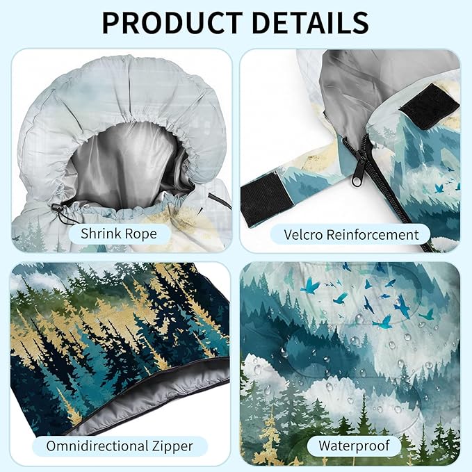 Camping Sleeping Bags, Lightweight Waterproof Sleeping Bag and Compact with Compression Sack for Outdoor