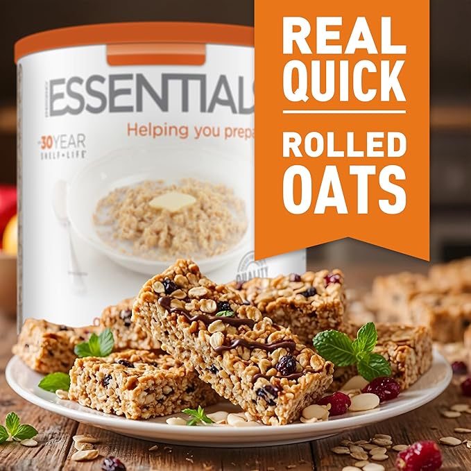 Emergency Essentials Quick Oats #10 Can|Bulk Instant Oatmeal for Long Term Storage|24 Servings,Survival Pantry Supply, Shelf Stable Up to 30 Years