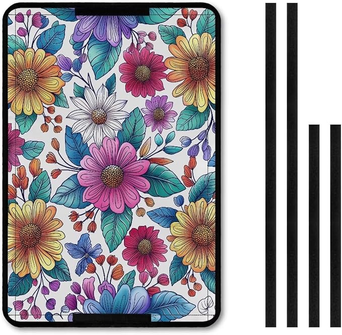 RV Door Window Shade Cover, RV Door Window UV Protective Cover, Colorful Flower Foldable Travel Trailer Motorhome Rv Screen Door Protector, RV Accessories for Inside