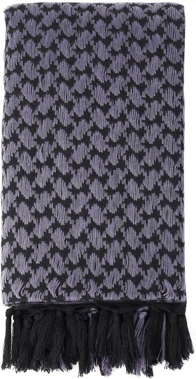 Explore Land Cotton Shemagh Keffiyeh Tactical Desert Scarf Neck Head Wrap with Tassel for Men Women