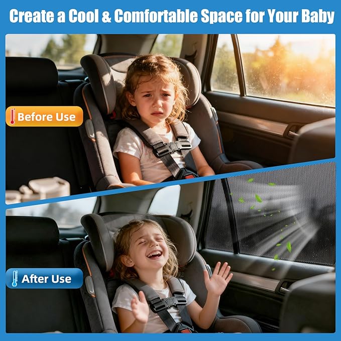 Car Window Shades for 2021-2024 Outback - Rear Side Window Sun Shade for Baby, Breathable Mesh Car Privacy Window Covers, UV Protection & Heat Insulation for Road Trips, Napping, Camping