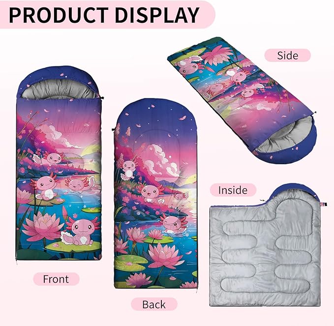Camping Sleeping Bags, Lightweight Waterproof Sleeping Bag and Compact with Compression Sack for Outdoor
