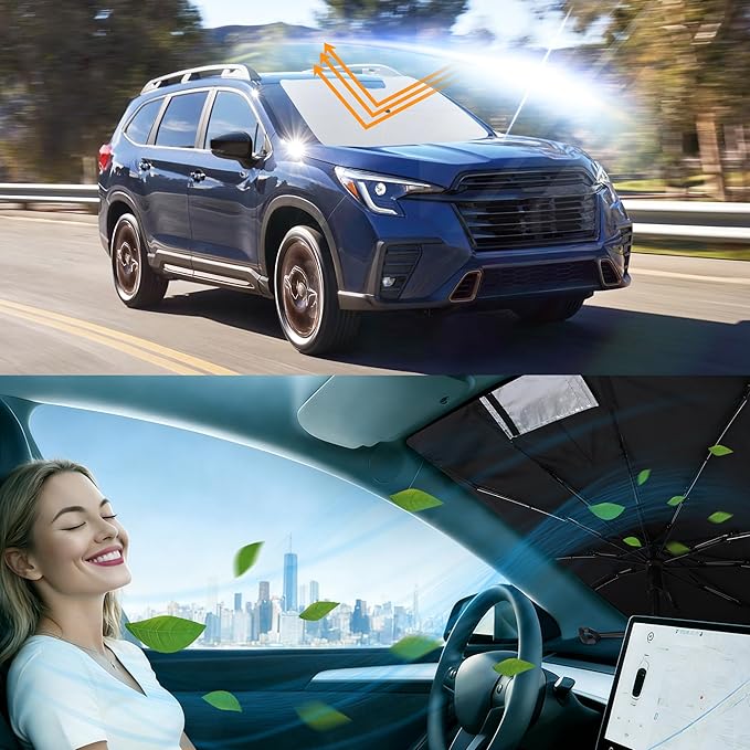 Windshield Sun Shade Umbrella Accessories Compatible with 2019 2020 2021-2026 Ascent for Foldable Sunshade Sun Visor Blocks UV