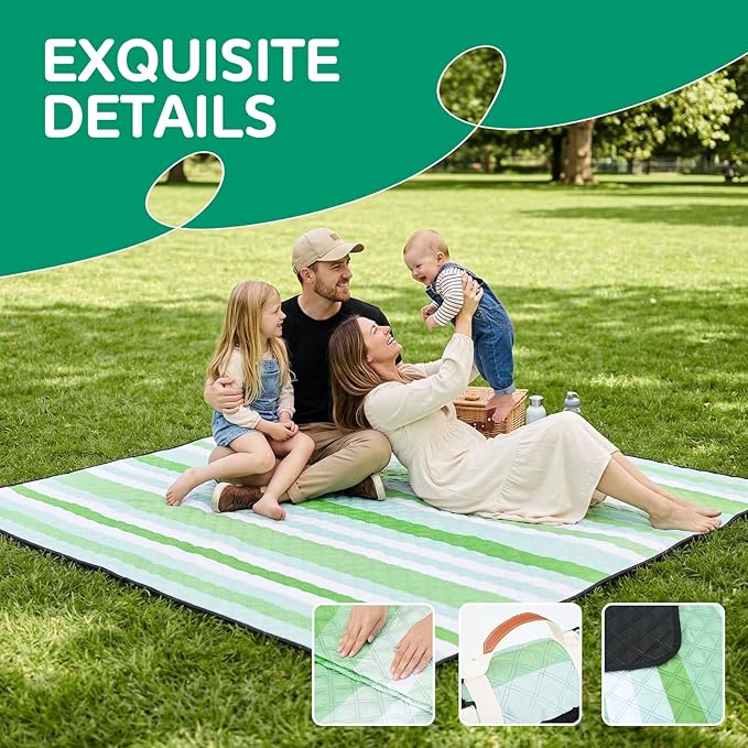 Waterproof Beach Blanket Picnic Outdoor Camping Mat Oversized Extra Large Foldable Sandproof Sand Free Resistant Big XL Giant Towel Hawaii Honeymoon Essentials Women Summer Must Have Vacation Gift