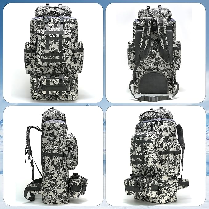King'sGuard 100L Camping Hiking Backpack Molle Rucksack Military Camping Backpacking Daypack
