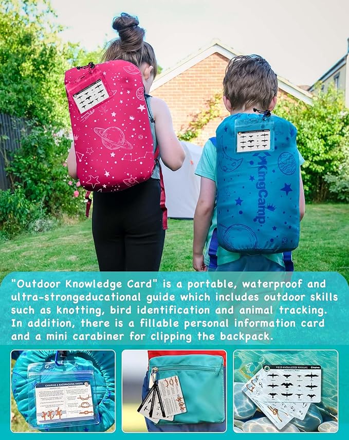 KingCamp 45°F Kids Sleeping Bag, Lightweight Waterproof & Compact Flannel Sleeping Bags Cold Weather & Warm Youth Essentials Gear Accessories for Camping, Fits 10-12 Children up to 4'7"-5'5" Tall