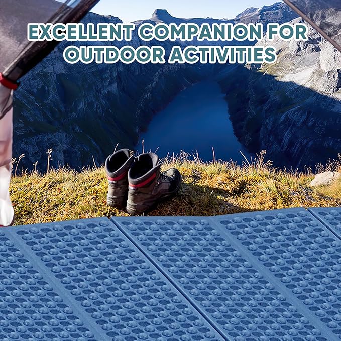 Ultralight Foam Sleeping Pad, Waterproof Closed Cell Foam Pad for Superior Insulation, Folding Sleeping Mat for Compact Storage, Foldable and Portable for Hiking and Camping