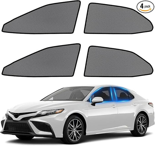 ZATOOTO Car Window Shades for Toyota Camry 2018-2023, 4 Pack Camry Sun Shade Side Window, Breathable Mesh Car Window Screen for Camping Napping Baby UV Protection