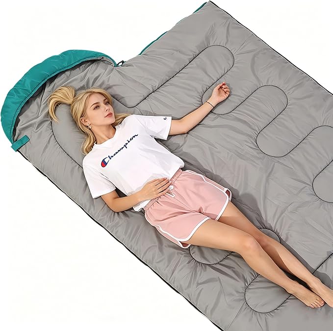 SWTMERRY Sleeping Bag 3 Seasons (Summer, Spring, Fall) Warm & Cool Weather - Lightweight,Waterproof Indoor & Outdoor Use for Kids, Teens & Adults for Hiking and Camping