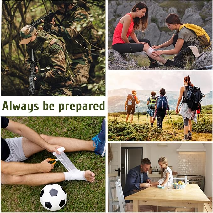 ABPIR Survival Kits, 170 PCS First Aid Kit/Trauma Kit with Essential Survival Gear Emergency Medical Supplies for Hiking Camping Backpacking Outdoor Adventure, Gifts for Him Dad Men Christmas