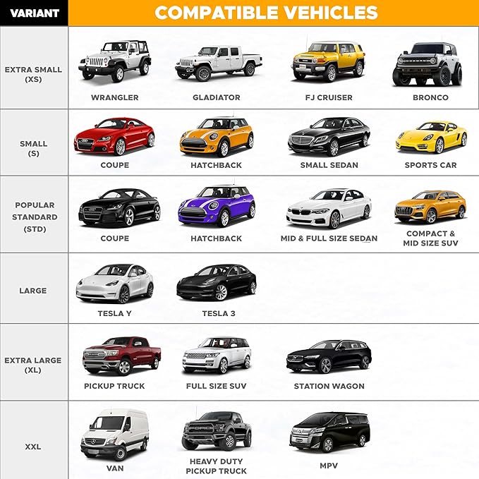 EcoNour Windshield Protector | Durable 600D Oxford Fabric | Waterproof Winter Car Cover for Pickup Truck, SUV & Mini Van | Essential Car Accessories | X-Large (74"x43")