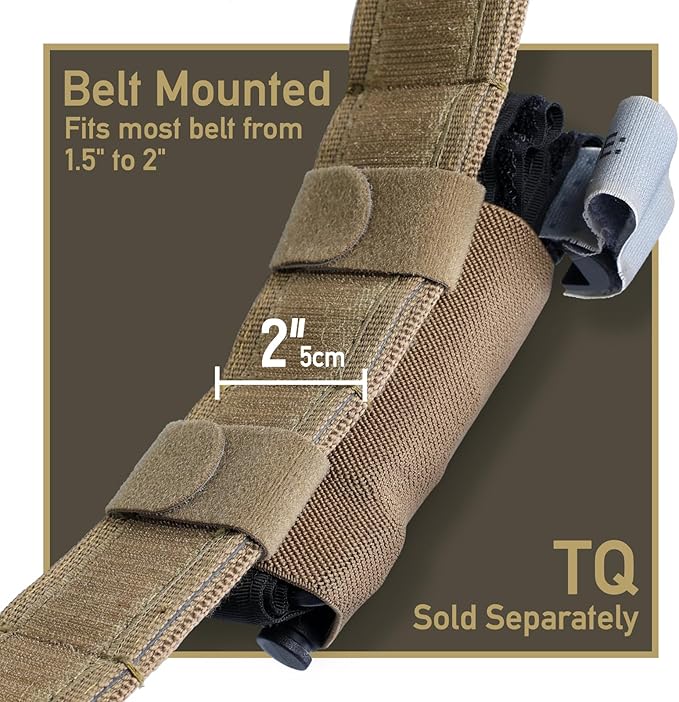 LIVANS Tourniquet Holder TQ Sleeve, Elastic Tourniquet Holder for Duty Belt Tactical Retention Band TQ Pouch Horizontal Battle Belt Accessories Survival Gear