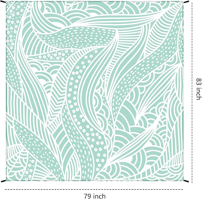 HIHOHO Beach Blanket Waterproof Sandproof Extra Large Beach Mat 79" X 83"/120"x108"for 1-8 Adults Quick Drying Durable Outdoor Picnic Mat for Beach Travel Camping Hiking