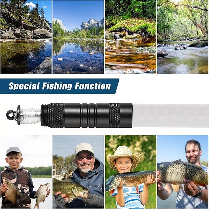 Multi-Functional Survival Tactical Pen 11-in-1, Includes Umbrella Rope, Utility Knife, Whistle & Fishing Tools, Emergency Safety Kit for Hikers Campers Anglers