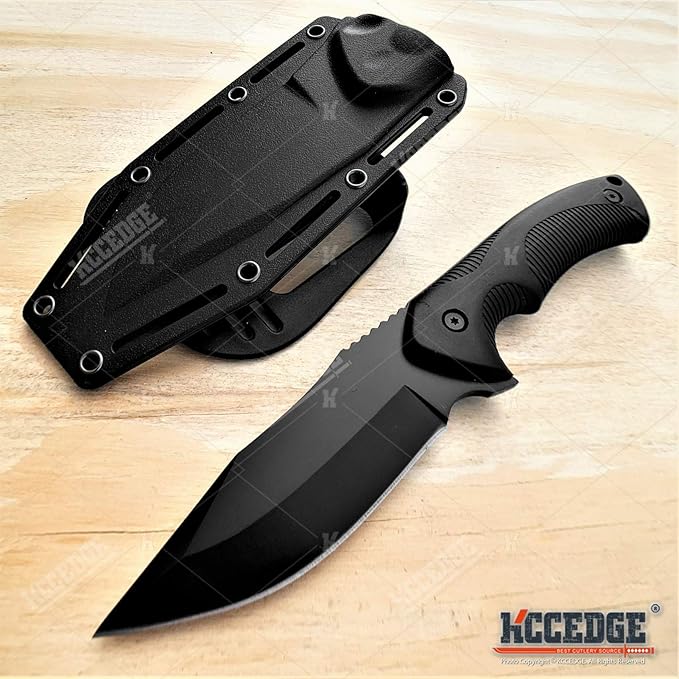 KCCEDGE BEST CUTLERY SOURCE Tactical Knife Hunting Knife Survival Knife 9" Full Tang Fixed Blade Knives Camping Accessories Camping Gear Survival Kit Survival Gear and Equipment Tactical Gear 80213