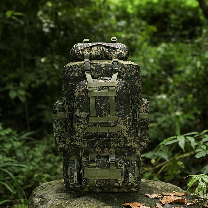 100L Camping Hiking Backpack,Molle military Tactical rucksack backpack,Waterproof Lightweight Hiking Backpack