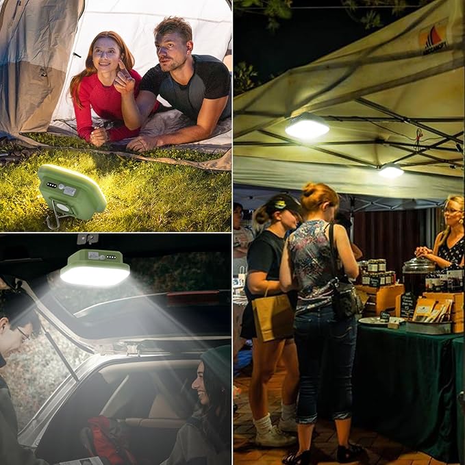 12000mAh Camping Lantern with Red Light, 1500 Lumen Rechargeable LED Tent Light, Magnetic Base, USB-C Fast Charge, IP54 Waterproof for Outdoor Emergency, Power Outage