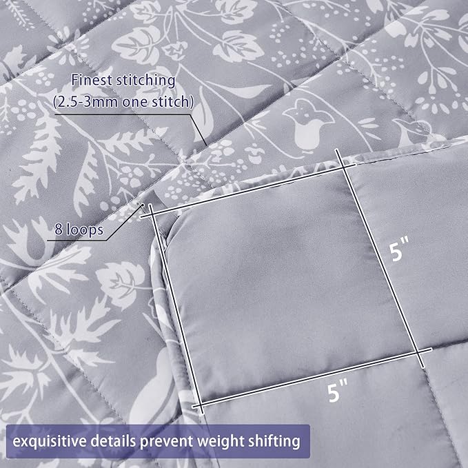 yescool King Size Weighted Blanket for Adults (20 lbs, 80” x 87”, Pearl Grey) Cooling Heavy Blanket for Sleeping Perfect for 190-210 lbs, Breathable Blanket for Adults & Couple All Season