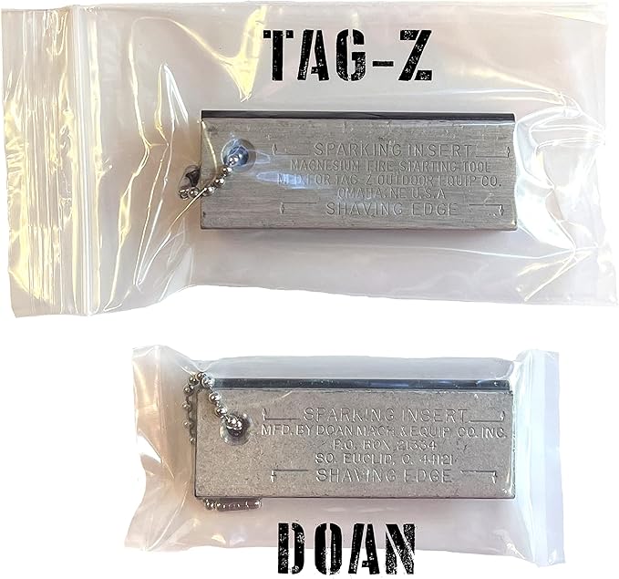 Tag-Z Doan Magnesium Fire Starter - Doan US Military Fire Starter - Government Issue Military Fire Starter Replica