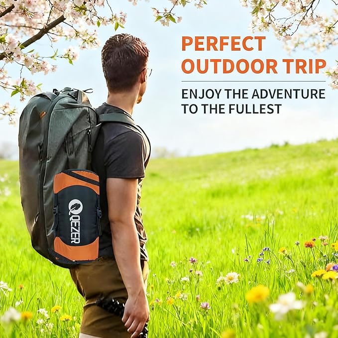 Down Sleeping Bag for Adults 600 Fill Power, Cold Weather Compact Ultralight All Seasons Sleeping Bag for Backpacking, Camping, Hiking