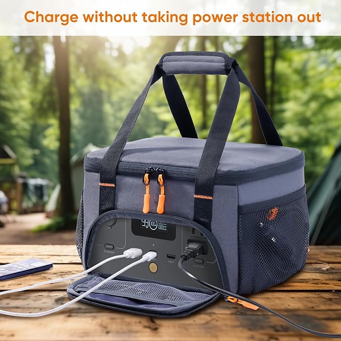 Heavy-Duty Portable Power Station Storage Case Compatible with Ecoflow RIVER 2 Solar Power Bank Carrying Case for Outdoor Camping Essentials Carrying Case Only