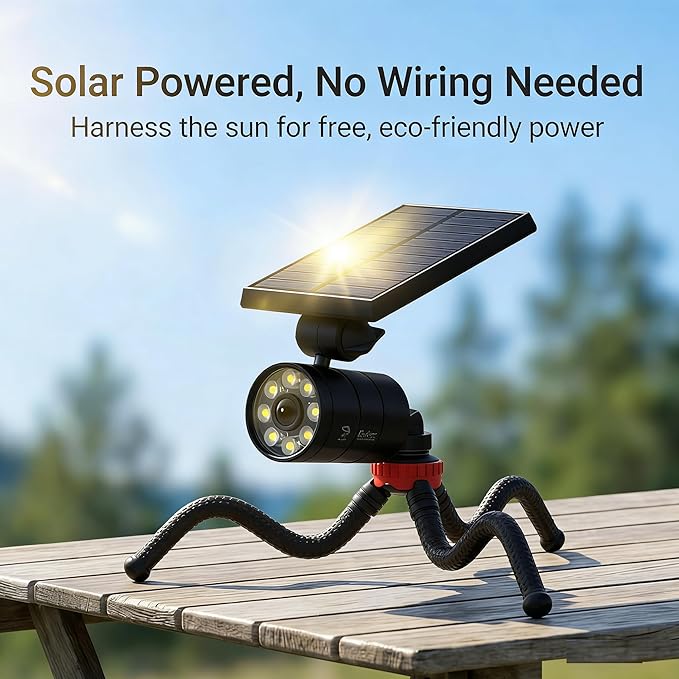 Free 100-DAY Replacement/Refund, Solar Motion Lights Outdoor Waterproof, Solar Security Spot Lights Motion Outdoor Camping Lights for Outside Camp Patio, Fence, Deck, Post(2Pack)