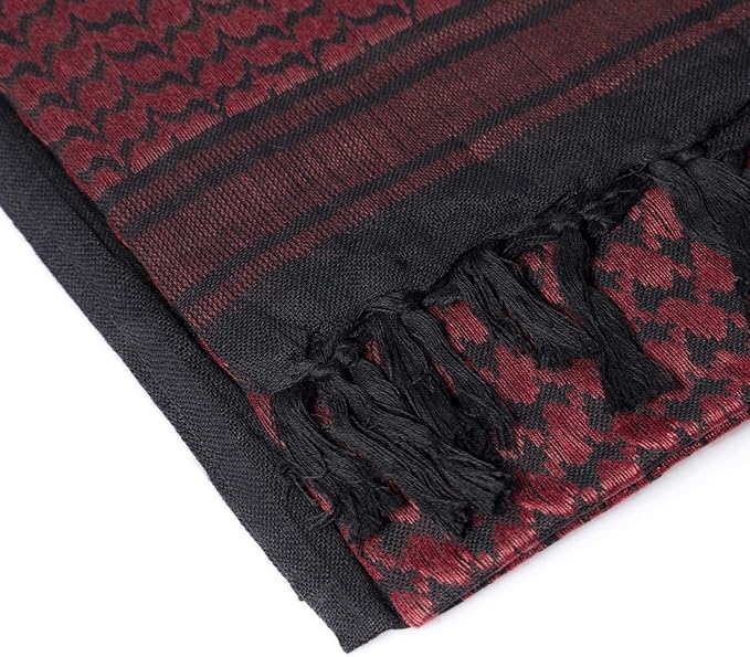 Aonal Military Shemagh Tactical Desert Scarf, 100% Cotton Keffiyeh Neck Head Scarf Wrap for Men Women