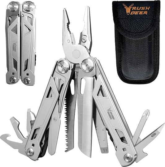 RUSH DEER Multi-Tool 18-in-1 Essential Survival Tools and Multitools Plier,Versatile Camping Tool Kit-Gift for Men-ultimate versatile toolkit For DIY,Outdoor