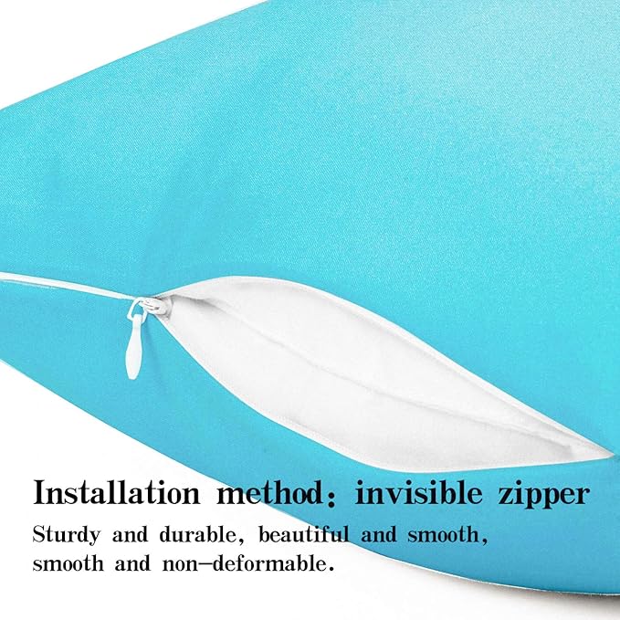 NTBAY Zippered Toddler Pillowcases Set of 2, 100% Brushed Microfiber 13x18 Pillowcases, Super Soft and Cozy Travel Kids Nursery Pillow Cases, 13x18 Inches, Blue