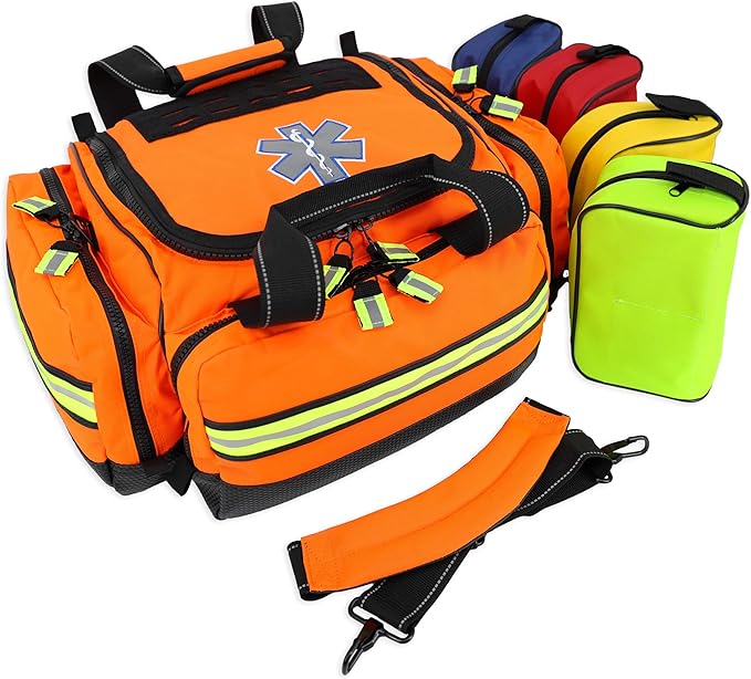 Lightning X Premium Stocked Modular EMS/EMT Trauma First Aid Responder Medical Bag + Kit