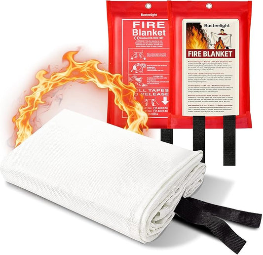 Emergency Fire Blanket for Home and Kitchen Safety - 100% Glass Fiber 40 * 40 Inches Fire Blanket for Kitchen, Car, Office, and School - Fire Blankets Emergency for Home (1 Pc)