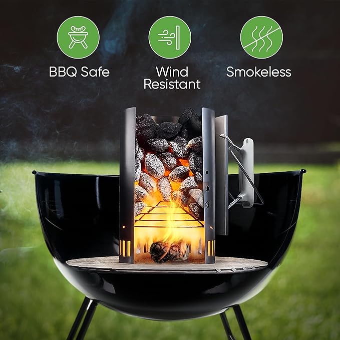Inflame Fire Starters 70 pcs Fire Starters for Campfires, Grill, BBQ, Fireplace, Woodstove - Charcoal Starter - Waterproof, Weather-Resistant - Natural Wood Fireplace Starters