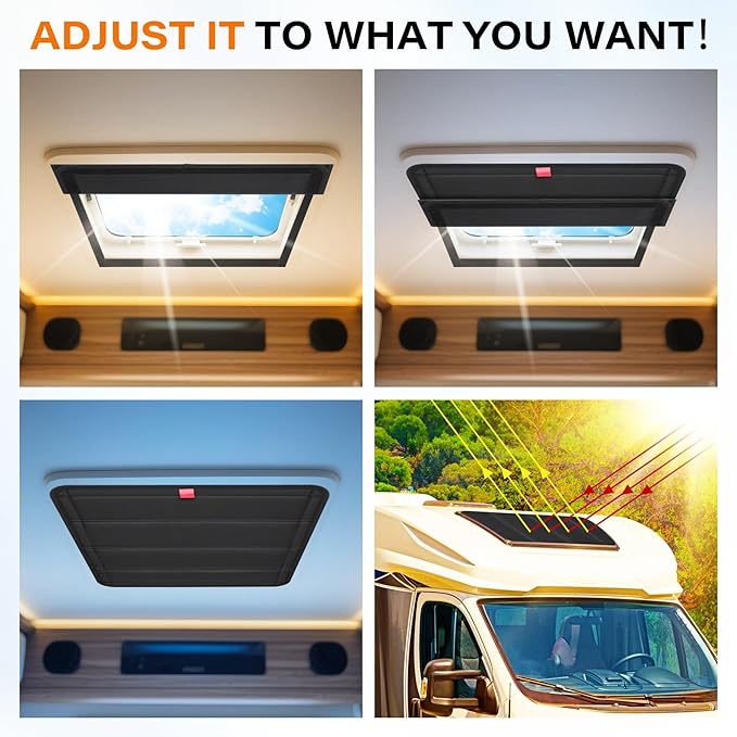JUSTTOP RV Blackout Window Cover with Reflective Silver Coating | UV Protection Sun Shade for RV Travel (16.25 x 16.25)