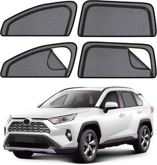 ZATOOOTO Car Window Shades for 2019-2024 Toyota RAV4 Sun Shade Exclusive Zipper Design for Easy Access Privacy Car Window Cover Sun Blocker for Heat UV Ray Protection for Midday Break Travel Camp