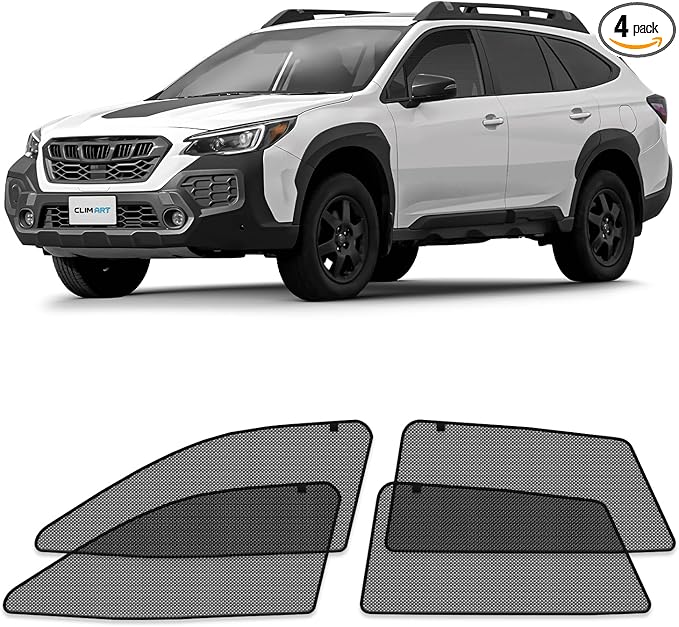 CLIM ART Magnetic Car Window Shades for Subaru Outback 2020-2025 – Custom-Fit Sun Blocker Curtains, Side Window Covers, Essential Car Accessories for Camping, Baby, and Privacy Protection - MS0266