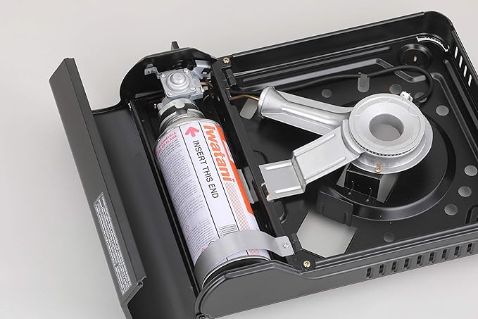 Iwatani Cassette Feu Butane VA-30 Camp Stove, one, BLACK