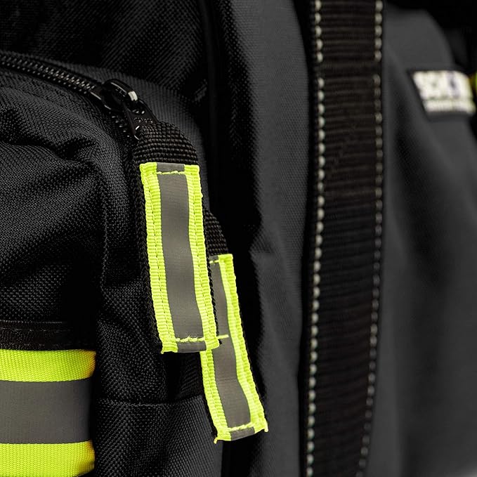 Scherber Fully-Stocked First Responder Bag | Professional EMT/EMS Trauma & Bleeding Medical Kit | HSA/FSA Approved | CAT Tourniquet, HyFin Chest Seal, Israeli Bandage & 250+ First Aid Supplies (Black)