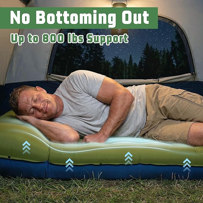 Sleeping Pad for Camping, 6.3 Inch Thick Air Mattress for Backpacking, Hiking, Outdoor Adventures, Car Camping & Tent Use