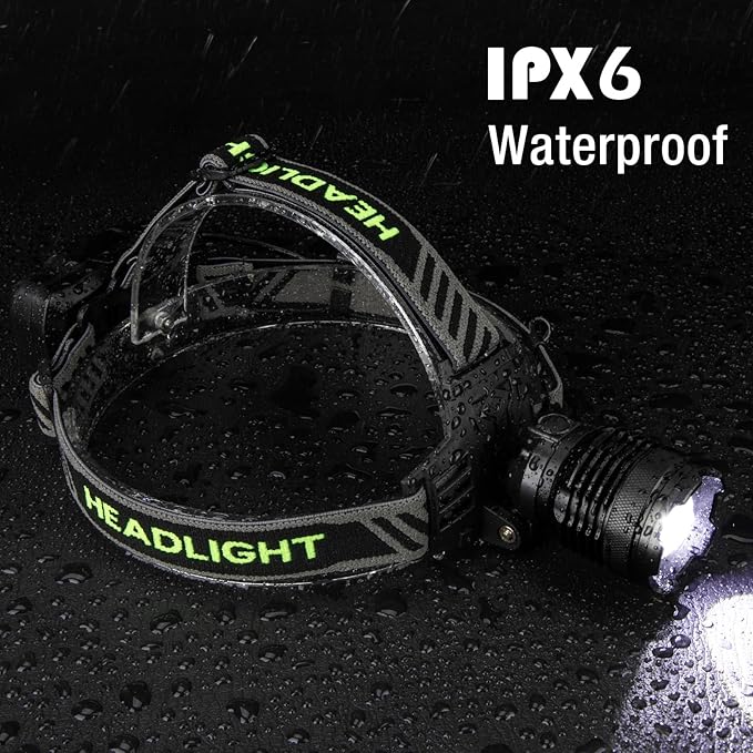 3Pack Rechargeable Headlamp Super Bright, 99000 Lumens LED Head Lamp with 3 Modes, 90°Angle & Adjustable Focus Head Lights for Forehead, IPX6 Waterproof HeadLamps for Adults Camping Hiking