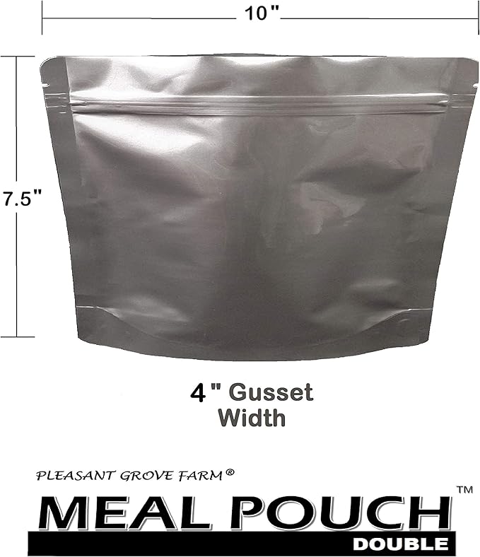 7 Mil Zip Top Mylar Bags Stand Up Gusseted Pouch (100, PGF-1075-DMP)