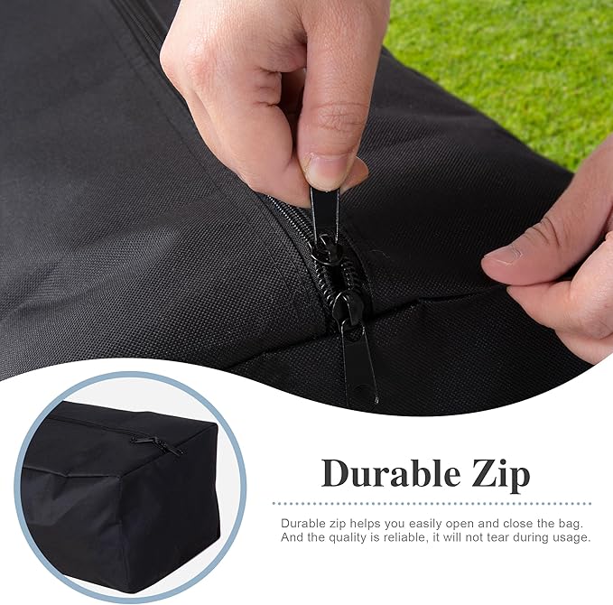 SUNCREAT Black Extra Large Hammock Storage Bag - 58''L x 9''W - Portable Steel Hammock Stand Carrying Bag with Zipper Closure