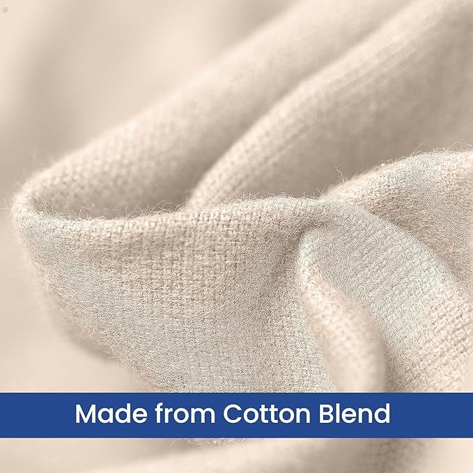 Linteum Textile Cotton Blended Hospital Patient Bath Blanket, Bed Bath Sheet, Twin Blanket Lightweight Thermal Utility Blankets (4-Pack, 70x90 in, 1.4 lb.) Unbleached