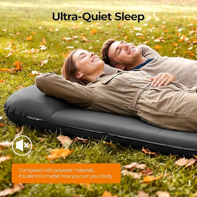 OGERY Self Inflating Sleeping Pad with Electric Pump, 3.15" Ultra-Thick Memory Foam Camping Pad, 4 Season Camping Mattress Pad with Built-in Pillow, Camping Essentials Gear for Tent Travel Car Double