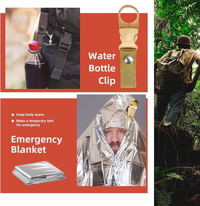 VEITORLD Gifts for Men Dad Husband Him Fathers Day, Survival Gear and Equipment 12 in 1, Survival Kits, Cool Unique Fishing Hunting Anniversary Birthday Gifts for Him Teen Boy Boyfriend Women